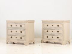 Pair of Gustavian Style Chests of Drawers Early 20th C  - 3392589