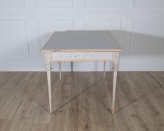 Pair of Gustavian Style Painted Tables Repainted in Light Gray - 4282312