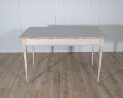 Pair of Gustavian Style Painted Tables Repainted in Light Gray - 4282330