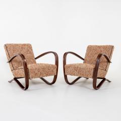 Pair of H 269 Lounge Chairs by Jind ich Halabala Czech Republic 1930s - 3592503