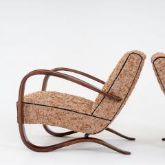 Pair of H 269 Lounge Chairs by Jind ich Halabala Czech Republic 1930s - 3592504