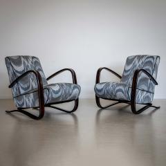 Pair of H 269 Lounge Chairs by Jind ich Halabala Czech Republic 1930s - 4431646
