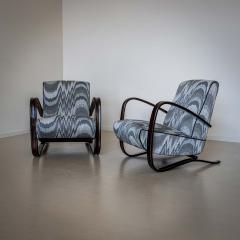 Pair of H 269 Lounge Chairs by Jind ich Halabala Czech Republic 1930s - 4431647