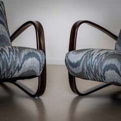 Pair of H 269 Lounge Chairs by Jind ich Halabala Czech Republic 1930s - 4431649