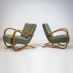 Pair of H 269 Lounge Chairs by Jind ich Halabala Czechia 1930s - 4542600