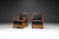 Pair of Haagse School Armchairs Netherlands Early 20th century - 3908327