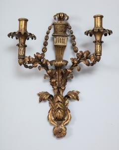 Pair of Hammered Brass Sconces - 2077210