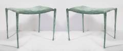Pair of Hand Made Patinated Bronze Benches - 2211225