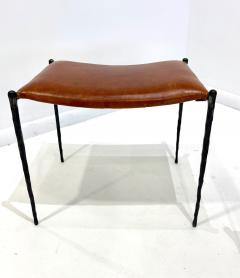 Pair of Hand Made Patinated Iron Benches - 4324786