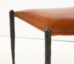 Pair of Hand Made Patinated Iron Benches - 4373153