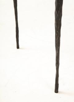 Pair of Hand Made Patinated Iron Benches - 4373154
