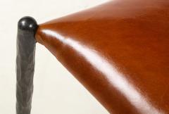 Pair of Hand Made Patinated Iron Benches - 4373159