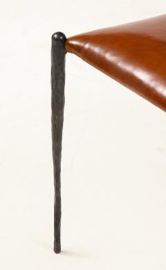 Pair of Hand Made Patinated Iron Benches - 4373160