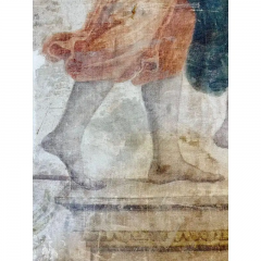 Pair of Hand Painted Architectural Roman Wall Fragments Italian Venetian Style - 2489414