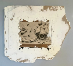 Pair of Hand Painted Architectural Wall Fragments Plaster Italian Venetian - 2489352