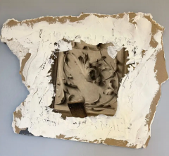 Pair of Hand Painted Architectural Wall Fragments Plaster Italian Venetian - 2489435