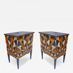 Pair of Hand Painted Italian bedside tables - 4020046