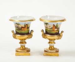 Pair of Hand Painted Porcelain Cache Pots - 1502428