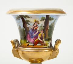 Pair of Hand Painted Porcelain Cache Pots - 1502434