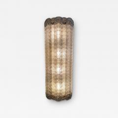 Pair of Handcrafted Python Clear Murano Textured Glass Sconces Italy 2025 - 4213900