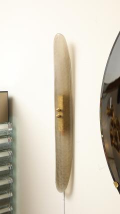 Pair of Handcrafted Smoked Murano Glass and Brass Barchetta Sconces Italy - 4236522