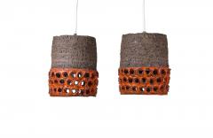 Pair of Hanging Ceramic Pendant Lamps - 3157520