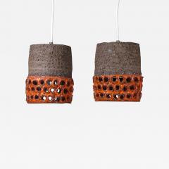 Pair of Hanging Ceramic Pendant Lamps - 3161052