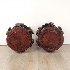 Pair of Hardwood Chinese Stools Late 19th Early 20th Century - 3346493