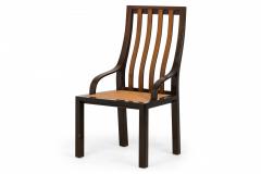 Pair of Harvey Probber American Mid Century Slat Back Wood and Caned Seat Side C - 4631461