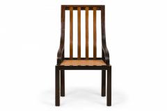 Pair of Harvey Probber American Mid Century Slat Back Wood and Caned Seat Side C - 4631462