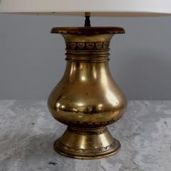 Pair of Heavy 1920s Brass Orientalist Lamps France - 4073577