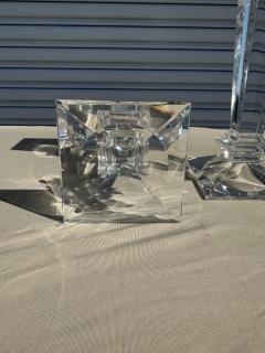 Pair of Heavy Crystal Candleholders - 4323194