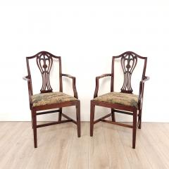 Pair of Hepplewhite Armchairs England 19th century - 3834916