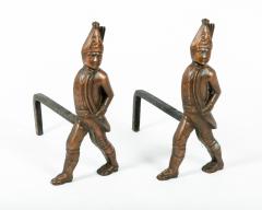 Pair of Hessian Soldier Figural Andirons - 314470