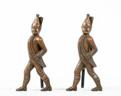 Pair of Hessian Soldier Figural Andirons - 314474