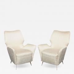 Pair of High Back Armchairs Made in Milan - 469596