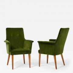 Pair of High Back Italian Armchairs 1960s - 4344193