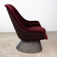 Pair of High Back Lounge Chairs Ottoman by Warren Platner for Knoll - 3057547