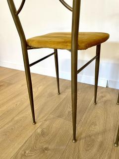 Pair of Hight Back Brass Chairs - 3449844