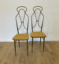 Pair of Hight Back Brass Chairs - 3449845