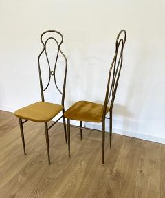 Pair of Hight Back Brass Chairs - 3449847