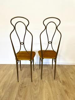 Pair of Hight Back Brass Chairs - 3449848