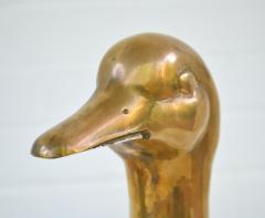 Pair of Hollywood Regency Brass Duck Form Bookends - 3633101