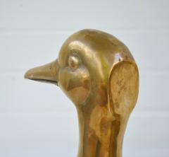 Pair of Hollywood Regency Brass Duck Form Bookends - 3633103