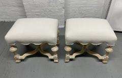 Pair of Hollywood Regency Cerused Benches - 3076770
