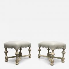 Pair of Hollywood Regency Cerused Benches - 3078328