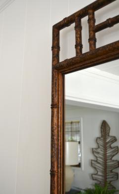 Pair of Hollywood Regency Faux Bamboo Wall Mirrors - 3357952