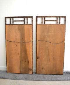 Pair of Hollywood Regency Faux Bamboo Wall Mirrors - 3357955
