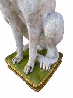 Pair of Hollywood Regency Life Size Seated Italian Greyhound Statues Sculptures - 2846249