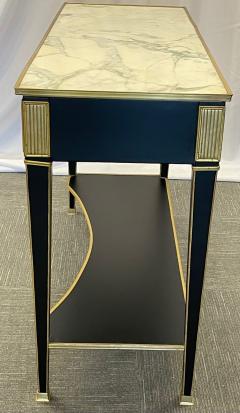 Pair of Hollywood Regency Neoclassical Ebony Console Tables Manner Jansen - 2706915